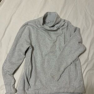 Athleta Light Gray Funnel Neck Sweatshirt
